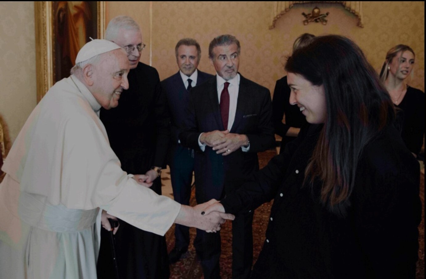 Eriadorfilm with Pope Francis and Sylvester Stallone